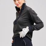 The Sawgrass Cashmere Cotton Sweater - Charcoal / Navy